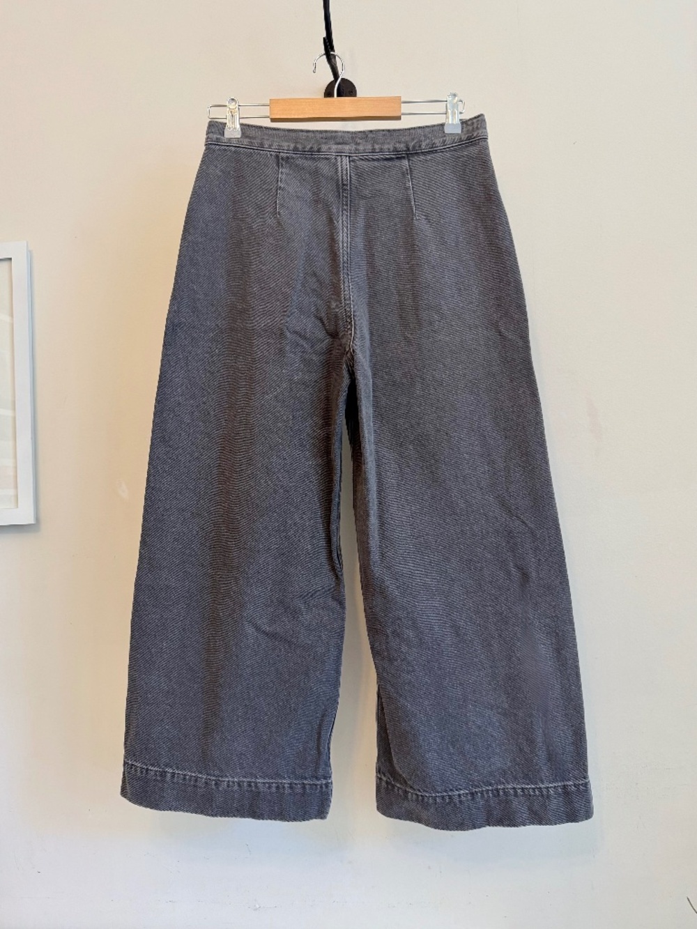 NWOT COS Cropped Wide Leg Denim Pants Brown Size 10 - Picture 12 of 13